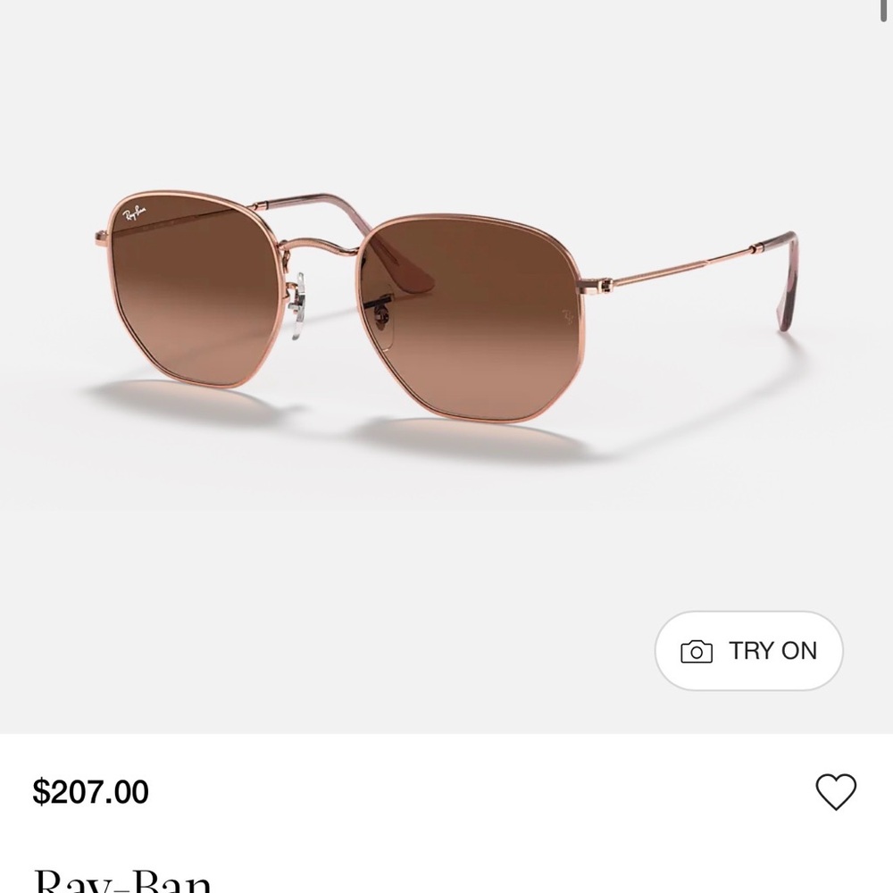 Ray-Ban Women's Rose Gold Frame with Brown Gradient Lenses Sunglasses